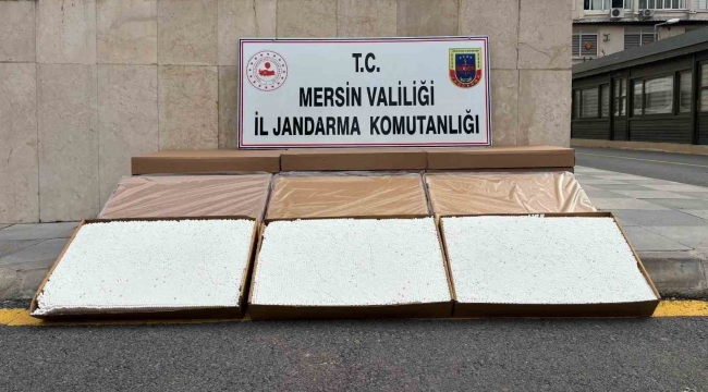 Mersin'de 84 bin adet makaron ele geçirildi