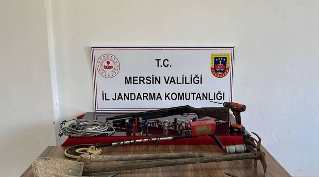 Mersin'de kaçak kazı yapan şahıs yakalandı